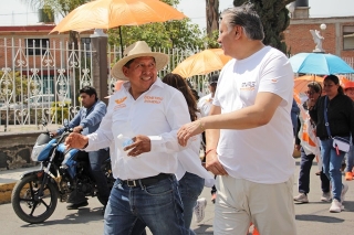 La ola naranja llegó a Coronango con Fernando Morales y Demetrio Romero. 
