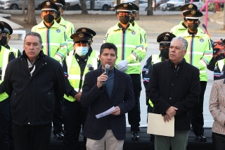 Eduardo Rivera fortalece a la policía municipal con equipamiento nuevo