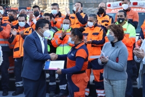 Eduardo Rivera  reconoce la importante labor de el equipo de Protección Civil en Puebla