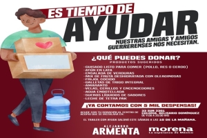 Es tiempo de apoyar ante la contingencia en Guerrero 