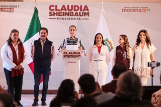 ‘’Vamos a conectar todo el país’’: Claudia Sheinbaum va por una ‘’república próspera y conectada’’ con más trenes de pasajeros y carreteras en Puebla 
