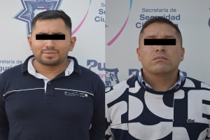 Dos asaltantes de cuentahabientes fueron detenidos: policía municipal de Puebla