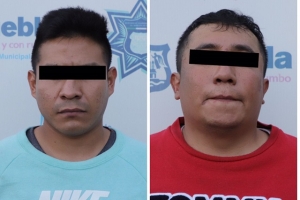 Dos integrantes de &quot;Los Checos&quot;, banda dedicada al robo a cuentahabiente fueron detenidos por la policía municipal de Puebla