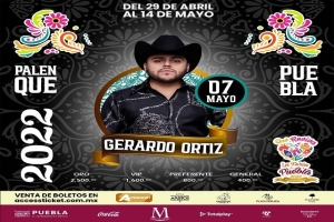 No te puedes perder de un gran Show, llega al Palenque de la Feria de Puebla 2022 Gerardo Ortiz