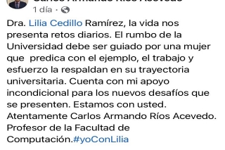 Inicia apoyo a Lilia Cedillo rumbo a la rectoría de la BUAP