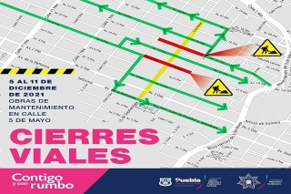 Anuncia Ayuntamiento de Puebla cierre de calles para trabajos en el centro histórico