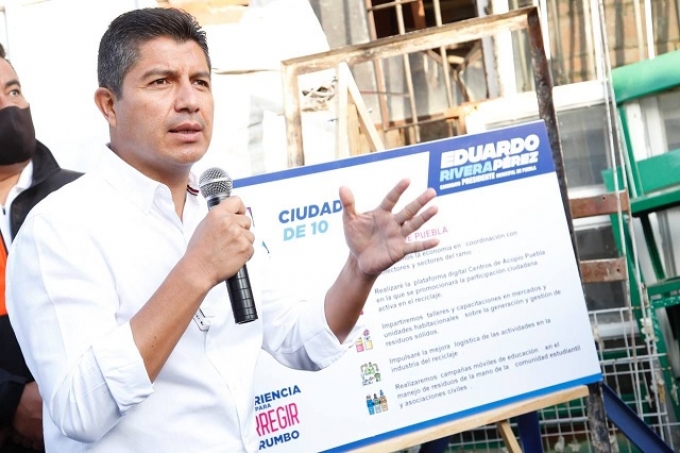 Implementará programas de reciclaje en Puebla; Eduardo Rivera Pérez