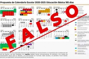 Falso, calendario que circula en grupos de maestras y maestros: SEP