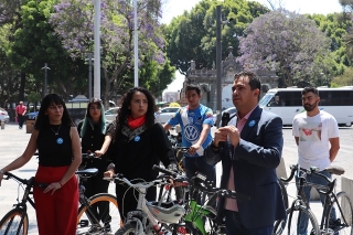 Ayuntamiento de Puebla se sumó a la campaña &quot;30 Días en Bici&quot;