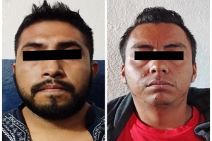 La policía municipal de Puebla detiene a dos sujetos por robo de vehículo con violencia