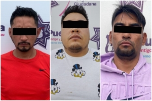 Policía municipal de Puebla detuvo a tres integrantes de la banda de “El Perro”