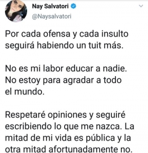“No estoy para agradar a medio mundo”; responde diputada Nay Salvatori a cibernautas críticos del vocabulario de la ex locutora de radio