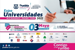 Ayuntamiento de Puebla invita a la Expo Universidades 2022