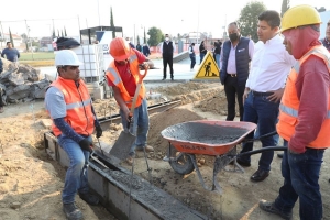 Eduardo Rivera Pérez supervisa avance de obra del parque Romero Vargas