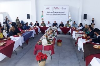 En territorio, el gobernador Armenta supervisa rutas del Popocatépetl