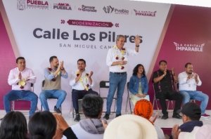 Inaugura Pepe Chedraui modernización de calle Los Pilares en San Miguel Canoa