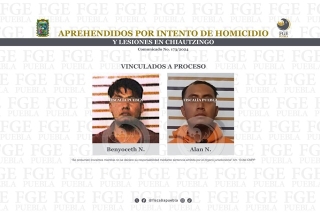 Aprehendidos por intento de homicidio y lesiones en Chiautzingo