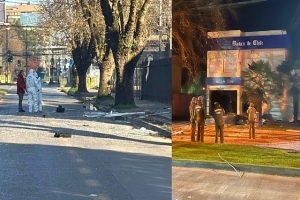 Roban cajero en Chile y explotan todo un banco