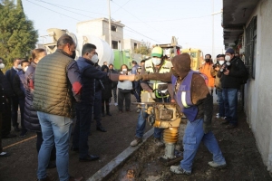 Eduardo Rivera Pérez avanza en la construcción de más calles, ahora al sur de la ciudad