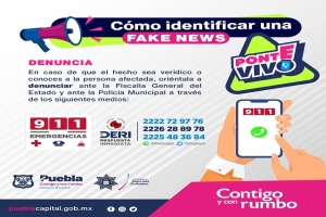 Exhorta SSC de Puebla a evitar difundir fake news