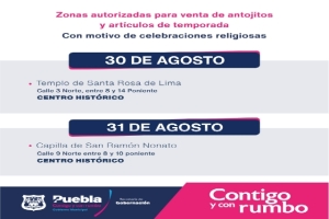 Gobernación municipal supervisará actividad comercial actividad comercial en vía pública por fiestas religiosas este 30 y 31 de agosto