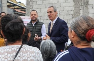 Supervisa Pepe Chedraui obras de pavimentación en la Junta Auxiliar de San Francisco Totimehuacan