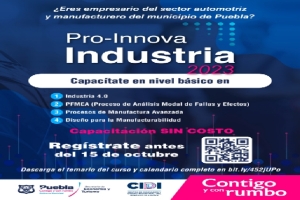 Ayuntamiento de Puebla brindará capacitación en el centro de Innovación y Diseño Industrial