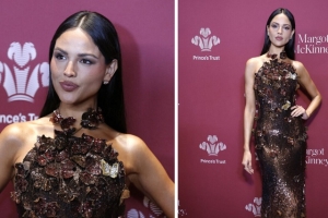 Eiza González impacta con vestido traslúcido de mariposas en el Prince’s Trust Gala