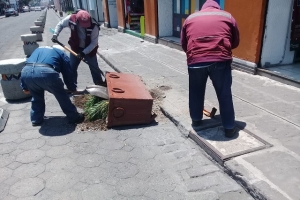 Ayuntamiento de Puebla continúa labores para mejorar la imagen urbana del centro histórico