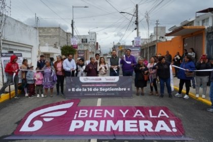 Entrega Gobierno de la ciudad infraestructura vial en la colonia Guadalupe Hidalgo Segunda Sección