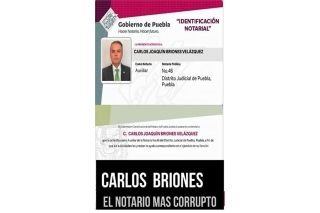 Denuncian fraude del notario 46 Carlos Briones 