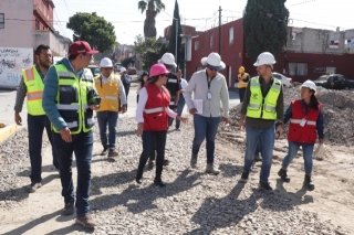 Supervisa Gobierno de la Ciudad trabajos de mantenimiento vial de la calle 8 Sur – 53 Norte