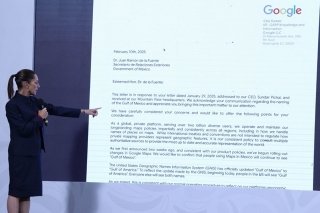 Sheinbaum reitera, habrá demanda contra Google si insiste en cambiar de nombre al Golfo de México