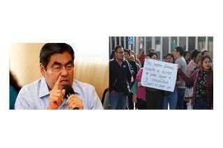﻿Tras manifestación en SEP de docentes del SNTE por falta de pagos retroactivos; Barbosa les exige que se vayan a trabajar
