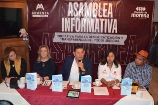 Armenta inicia asambleas informativas de su iniciativa de democratización del Poder Judicial