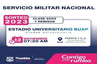 Sorteo del servicio militar se realizará este domingo en la arena BUAP 