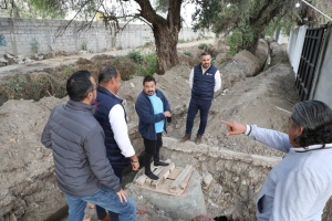 Inicia Ayuntamiento de Puebla obras sanitarias en Romero Vargas