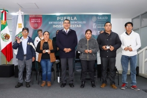 Inicia Sergio Salomón entrega de credenciales del programa IMSS Bienestar 