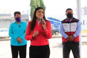 Ayuntamiento de Puebla rehabilita entrada principal a San Felipe Hueyotlipan