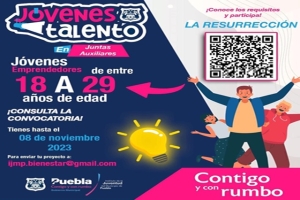 Ayuntamiento de Puebla invita a habitantes de la Resurrección a participar en ‘Jóvenes Talento’ 