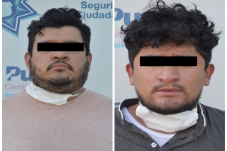 Dos hombres generadores de violencia en el norte de la ciudad fueron detenidos por la policía municipal de Puebla
