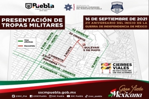 Anuncia Ayuntamiento de Puebla presentación de tropas militares para este 16 de septiembre