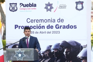 Ayuntamiento de Puebla promueve de grado a 39 policías municipales