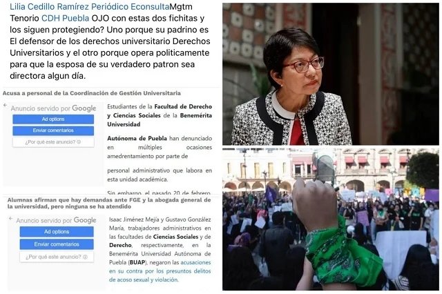 Acoso sexual y violación solapa rectora de la Buap en facultad de Derecho y Ciencias Sociales