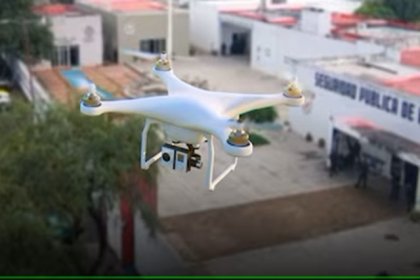Lanzan explosivo con un dron a instalaciones de la Policía Municipal de Uriangato, Guanajuato