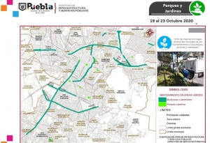 Ayuntamiento de Puebla intervino 3.3 millones de metros cuadrados de rehabilitación en parques y bacheo en 2020