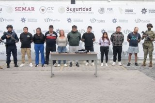 Asegura la SSC a nueve personas armadas y con inhibidores de señal
