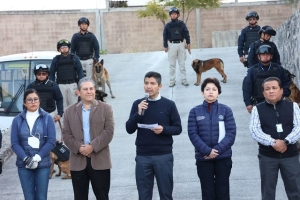 Policía municipal se fortalece con la incorporación de 10 nuevos ejemplares caninos