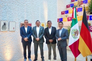 Sergio Salomón, Alejandro Armenta y Pepe Chedraui promueven cooperación comercial con Volkswagen en el marco de &#039;Invest Puebla&#039;