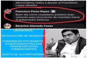 Poblanos piden revocación de mandato para Barbosa Huerta